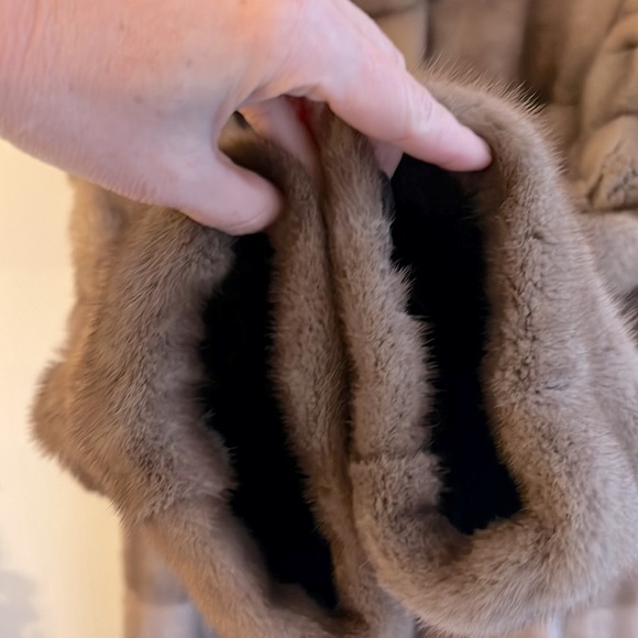 NEW Champagne color natural mink fur coat - Picture 4 of 11